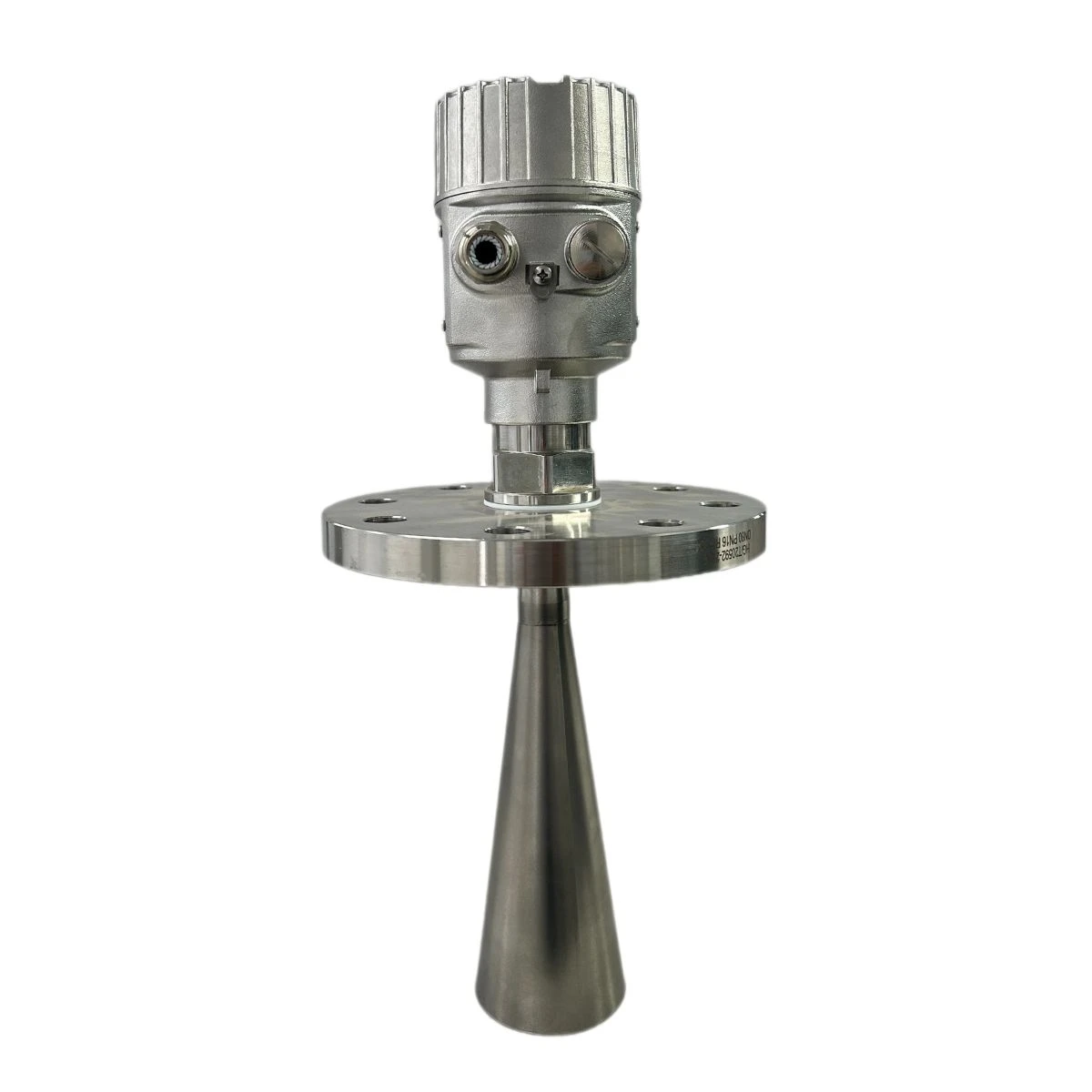 26GHz Horn Antenna Radar Level Transmitter Explosion Proof Radar Water Level Gauge Flange Mounted Industrial Liquid Level Measuring Sensor for Sewage Tank Reservoir