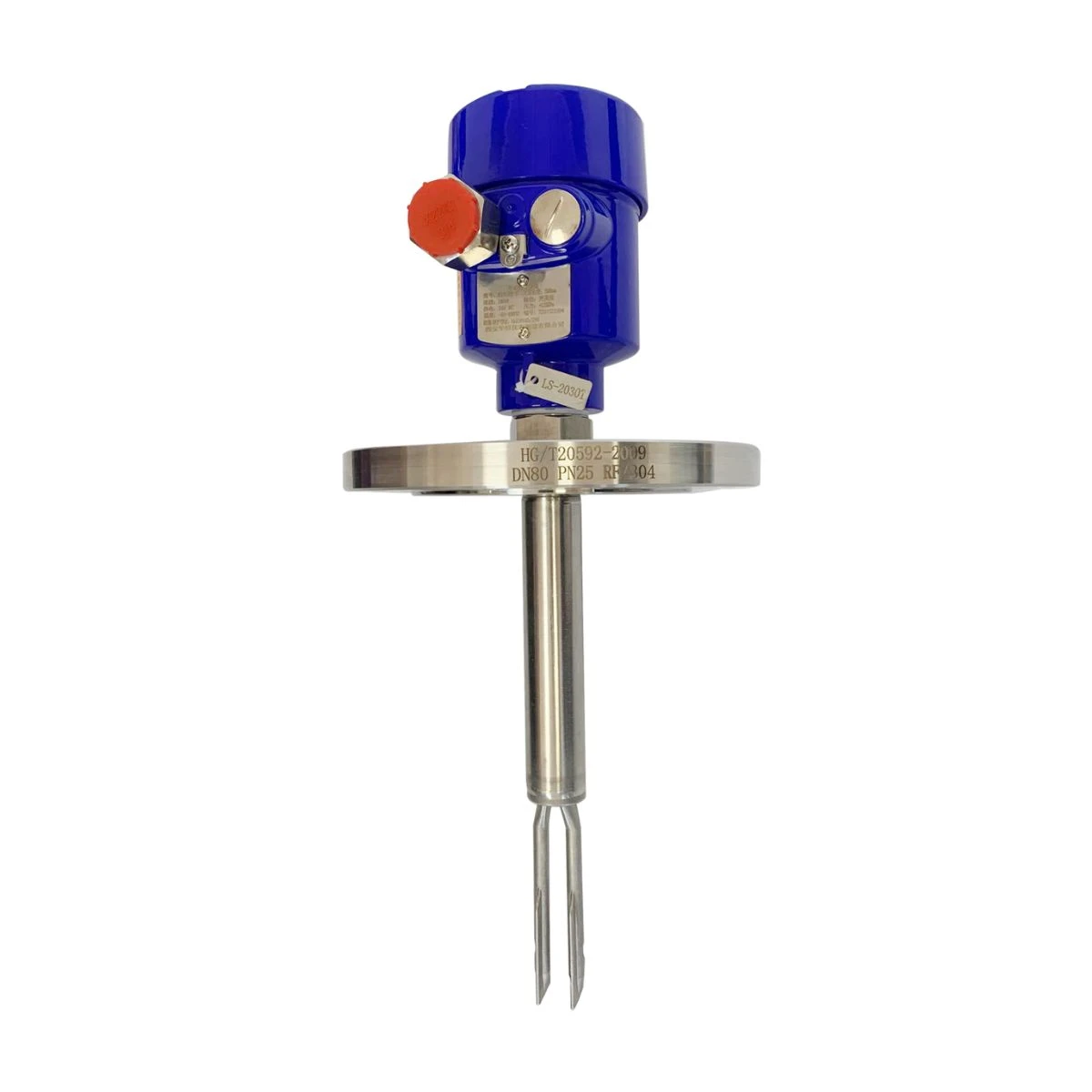 Explosion Proof Long Rod Tuning Fork Level Switch DN80 Flange Mount Vibrating Fork Level Sensor