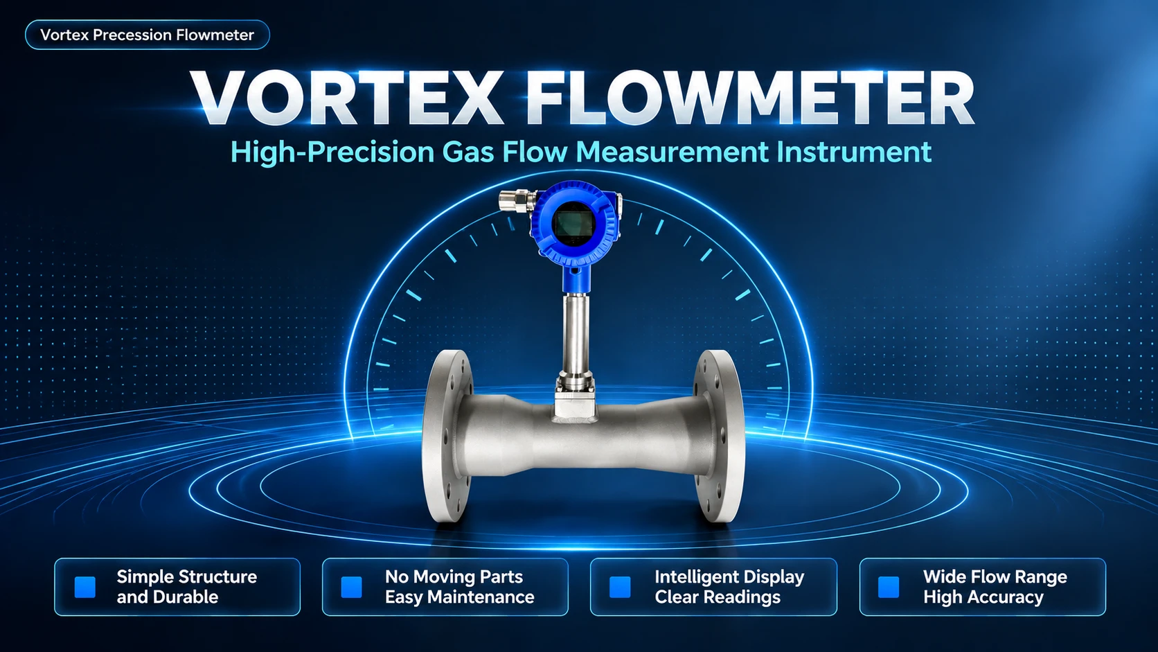 Vortex Precession Flowmeter for Clean Single-Phase Gas Measurement