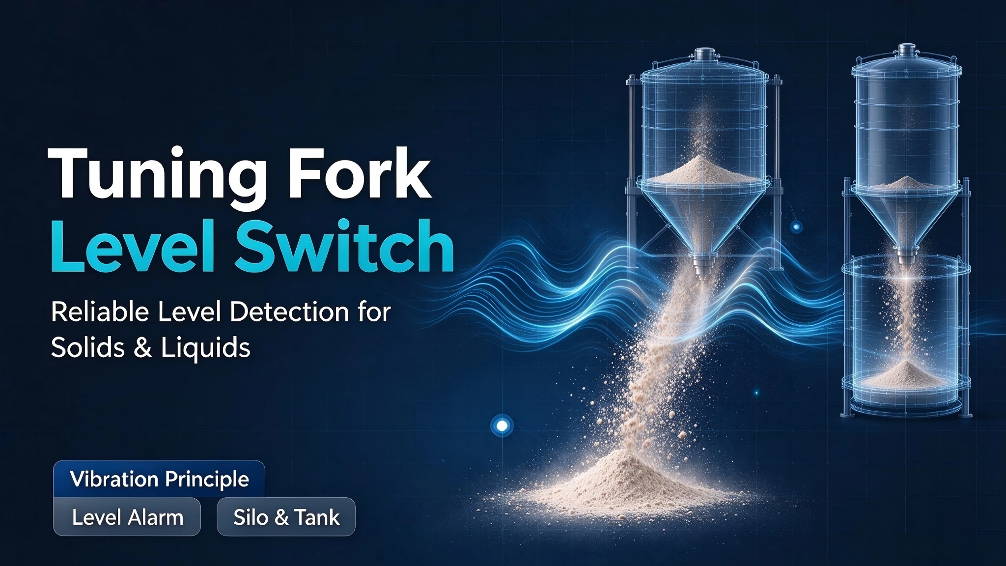 Tuning Fork Level Switch | Vibration Fork Level Sensor for Solid & Liquid