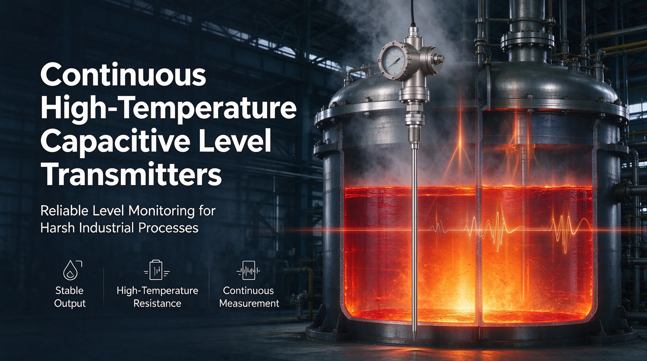 Continuous High-Temperature Capacitive Level Transmitters: A Reliable Solution for Harsh Process Level Monitoring